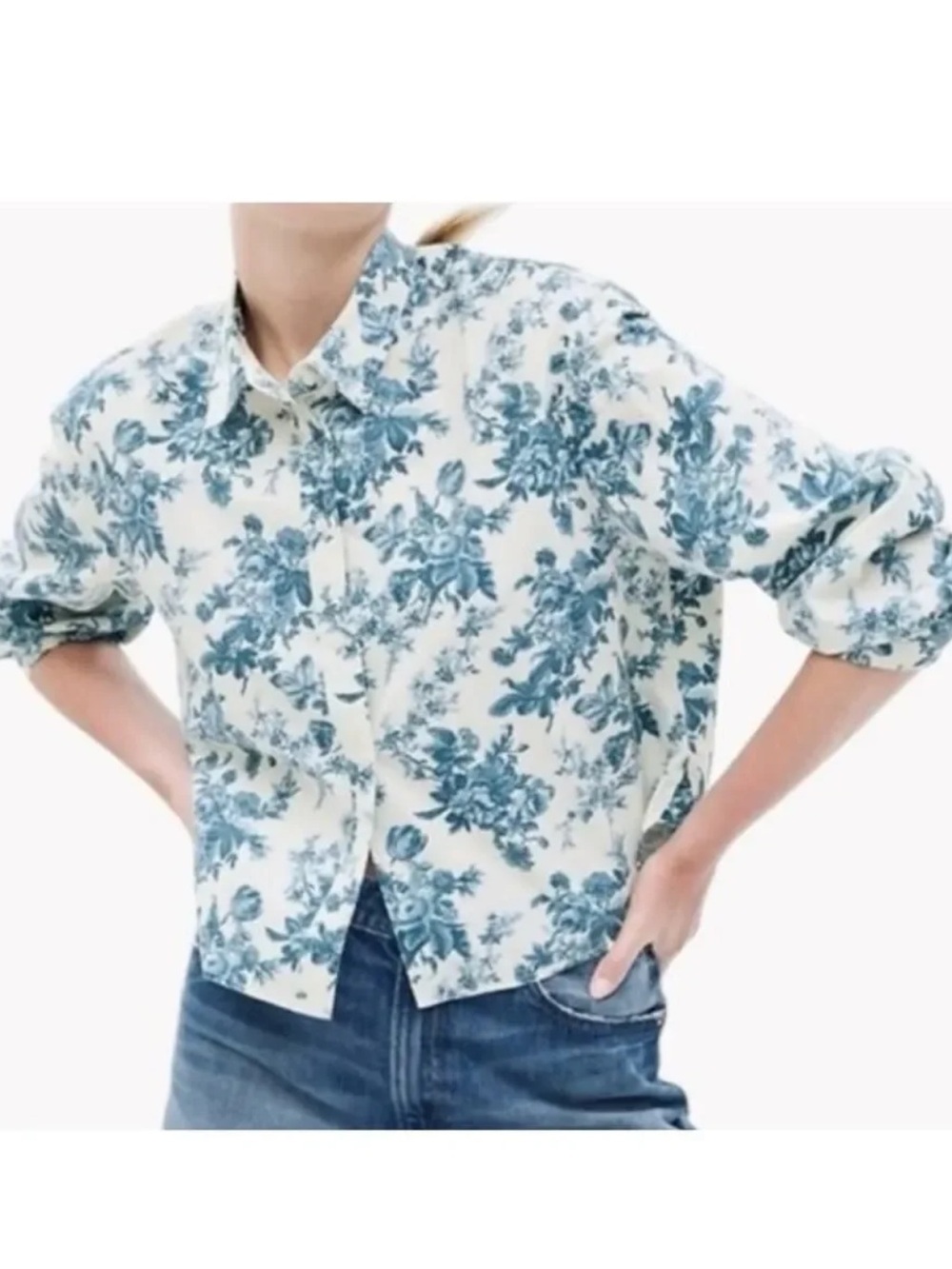 GAP x LoveShackFancy Floral Button Up Shirt